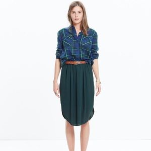 Madewell Island Midi Skirt Dark Spruce Size M